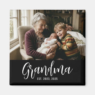 Mormor etablerade foto Mormors dag Magnet