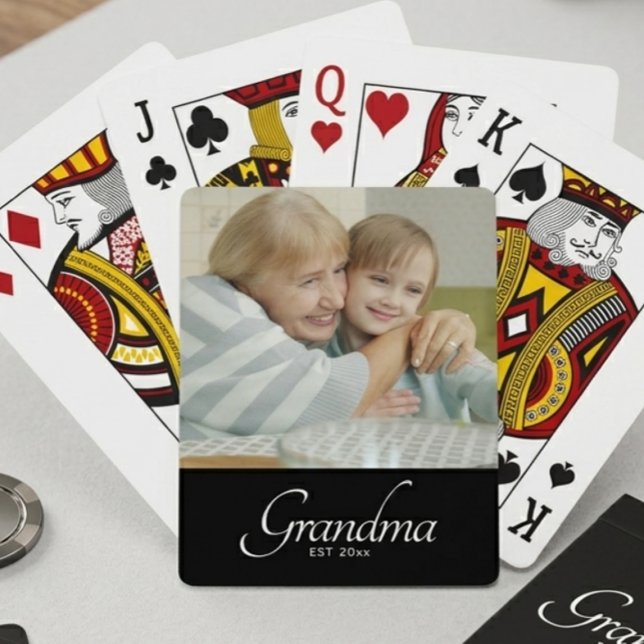 Mormor Etablerade Foto Present Casinokort (Skapare uppladdad)