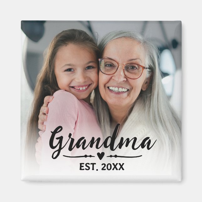 Mormor etablerade foto present magnet (Framsidan)