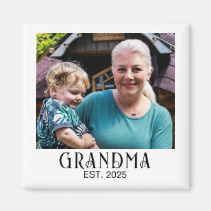 Mormor Etablerade Foto Present Magnet