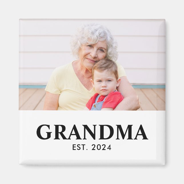 Mormor etablerade foto present magnet (Framsidan)