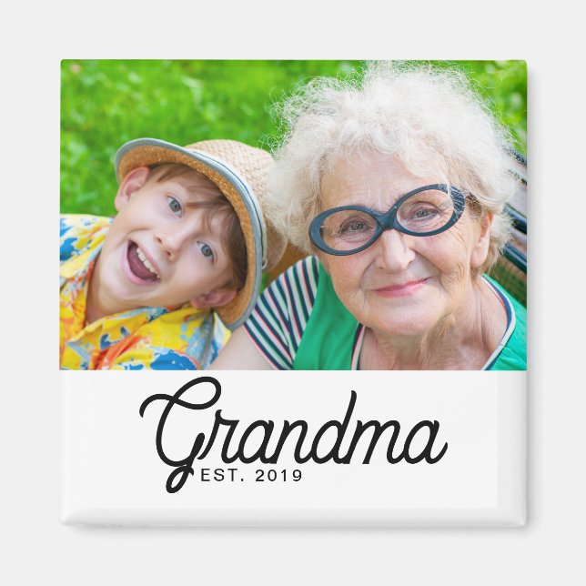 Mormor etablerade foto present magnet (Framsidan)