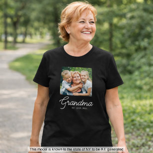 Mormor etablerade manusfoto t shirt