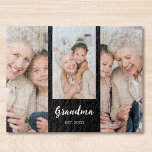 Mormor etablerade modernt manus 3 Foto  Pussel<br><div class="desc">Mormor etablerade manus 3 Foto Elegant modern pussel. För att anpassa,  byt ut fotona och ändra året.</div>