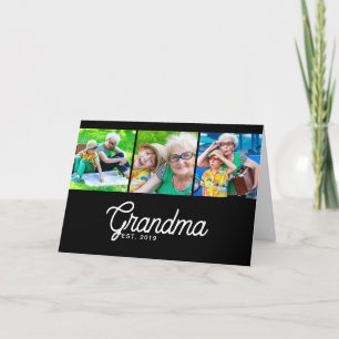 Mormor etablerade modernt manus 3 Fotohälsning Kort