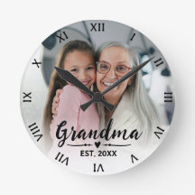 Mormor Etablerade Modernt Skript Foto