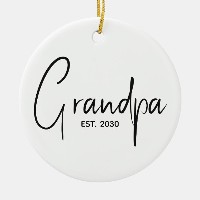 Mormor etablerade ny farfarpresent  julgransprydnad keramik (Framsidan)