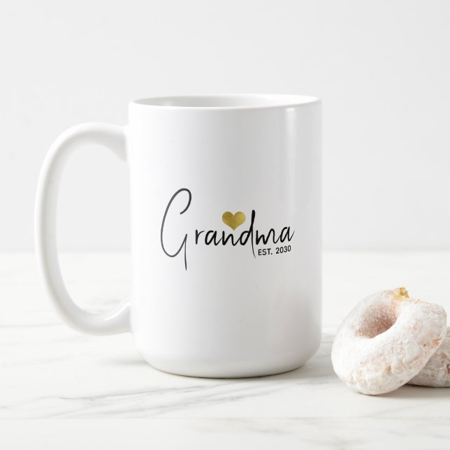 Mormor etablerade ny mormorsgåva  kaffemugg (Med munk)