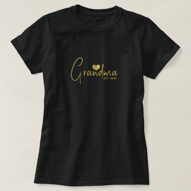 Mormor etablerade ny mormorsgåva t shirt (Design framsida)