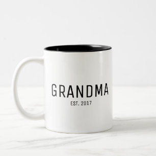 Mormor etablerade ny mormorsgåva Två-Tonad mugg
