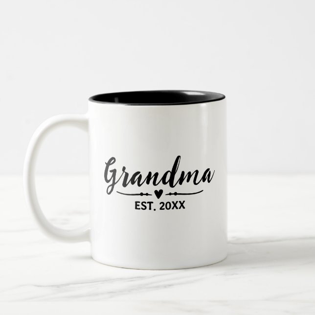 Mormor etablerade ny mormorsgåva Två-Tonad mugg (Vänster)