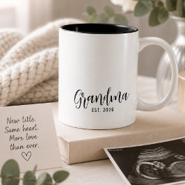 Mormor etablerade ny mormorsgåva Två-Tonad mugg