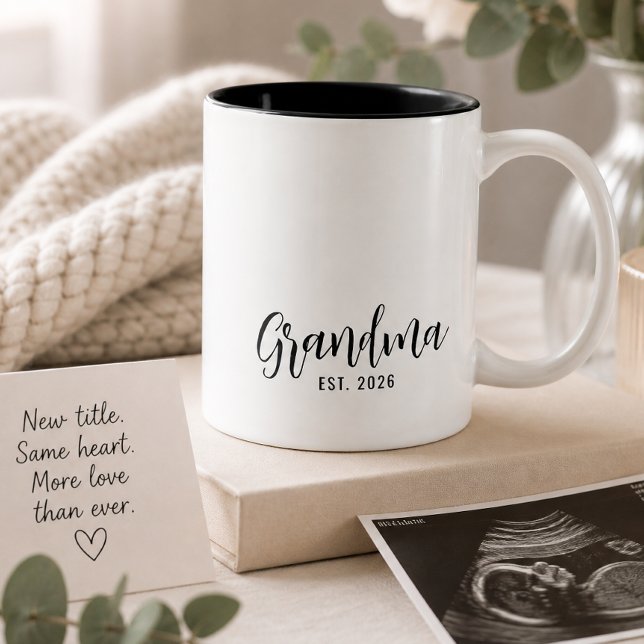 Mormor etablerade ny mormorsgåva  Två-Tonad mugg (Skapare uppladdad)