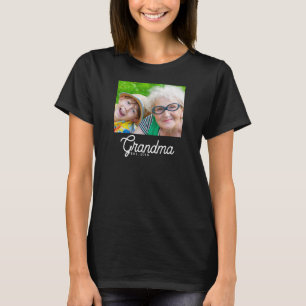 Mormor Etablerade Skript Foto T-Shirt