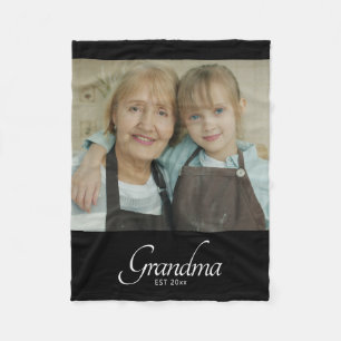Mormor etablerat fotogåva fleecefilt