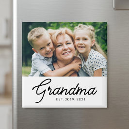 Mormor etablerat fotogåva magnet