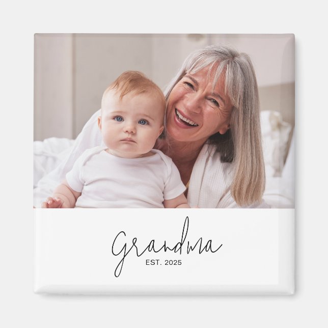 Mormor etablerat fotopresent magnet (Framsidan)