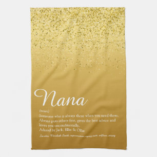 Mormor, farmor Definition Skript Guld Kökshandduk