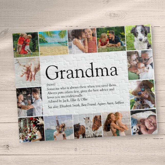 Mormor, Farmor, Nana Definition 14 Foto Pussel (Grandma, Granny, Nana Definition 14 Photo Jigsaw Puzzle)