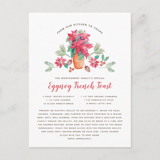 Mormor favorit- julrecept helg vykort (Framsida)