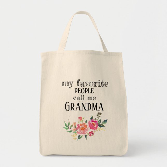 Mormor favorit- toto (personligen med namn) tygkasse (Framsidan)