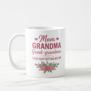 Mormor för kvinnor Mamma Mormor Mormors mor Kaffemugg