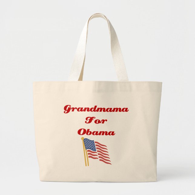 Mormor för Obama Tote Bag Jumbo Tygkasse (Framsidan)