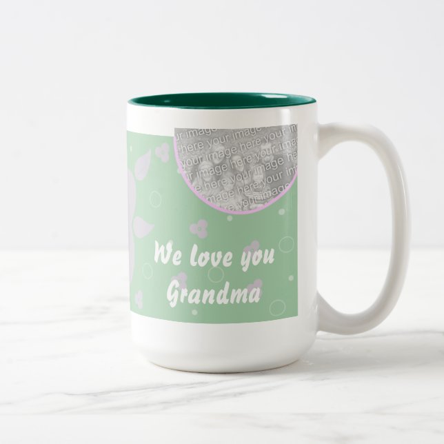 Mormor för personligfotomugg Två-Tonad mugg (Höger)