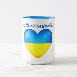 Mormor för ukrainare #1 Två-Tonad mugg