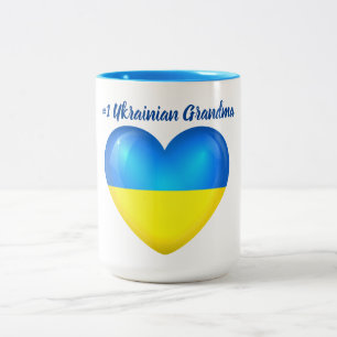 Mormor för ukrainare #1 Två-Tonad mugg