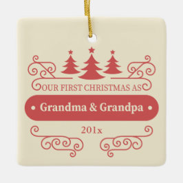 Mormor Första jultornet Ornamet Julgransprydnad Keramik