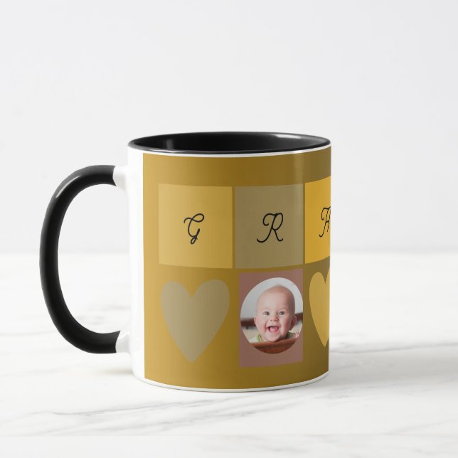 mormor fotohjärta mugg (Vänster)
