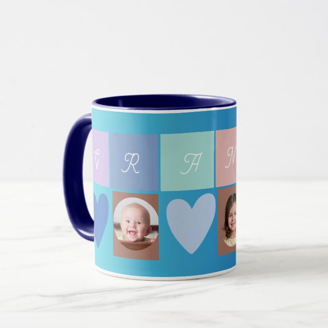 mormor fotohjärta mugg (Framsida vänster)
