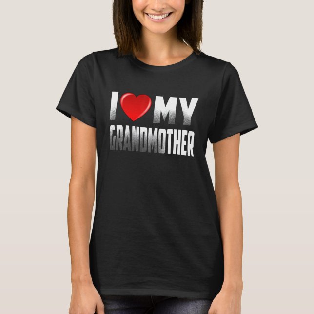 Mormor från Barnbarn I Kärlek Min mormor T Shirt (Framsida)