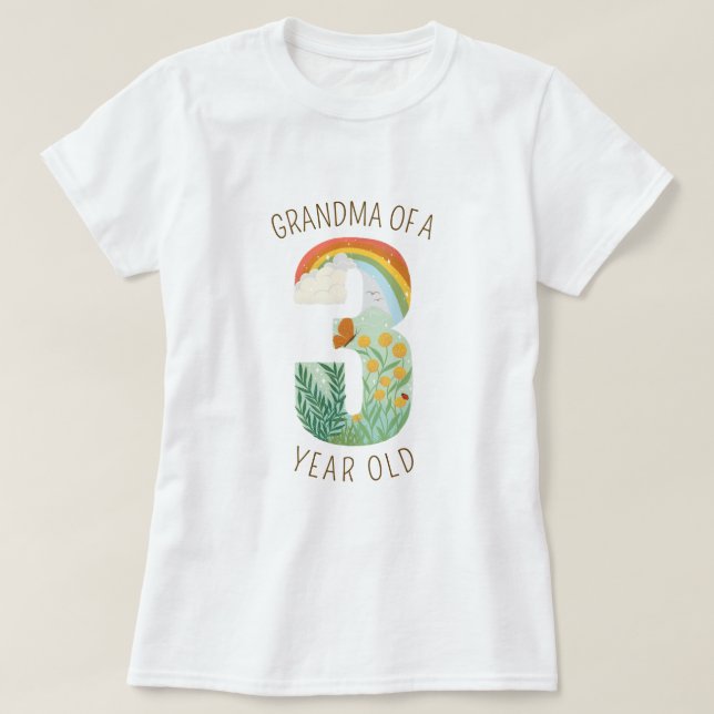 Mormor från en treårig natur Älskare T Shirt (Design framsida)
