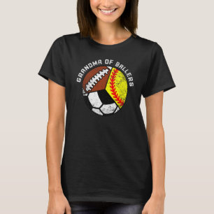 Mormor från fotbollsfotbollsfotbollsfotbollsmatche t shirt
