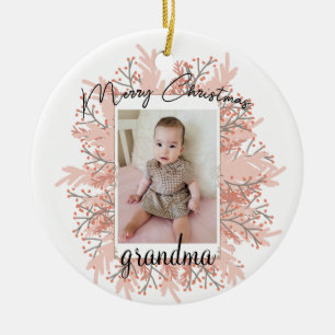 Mormor från morfar Julfoto Julgransprydnad Keramik