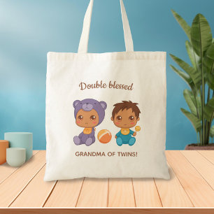 Mormor från Twillingar Pojke Lila Bear Jumpdress Tygkasse