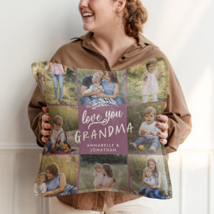 Mormor-gåva 8, enkel typografi för barnbarn kudde