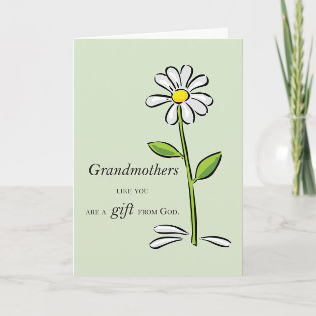 Mormor Gåva från Gud Tusenskönor Religiös Kort (Framsida)