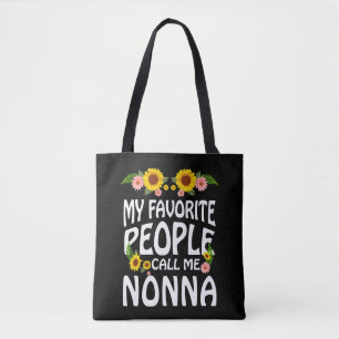 Mormor Gift med mina favoriter kallar mig Nna Tygkasse