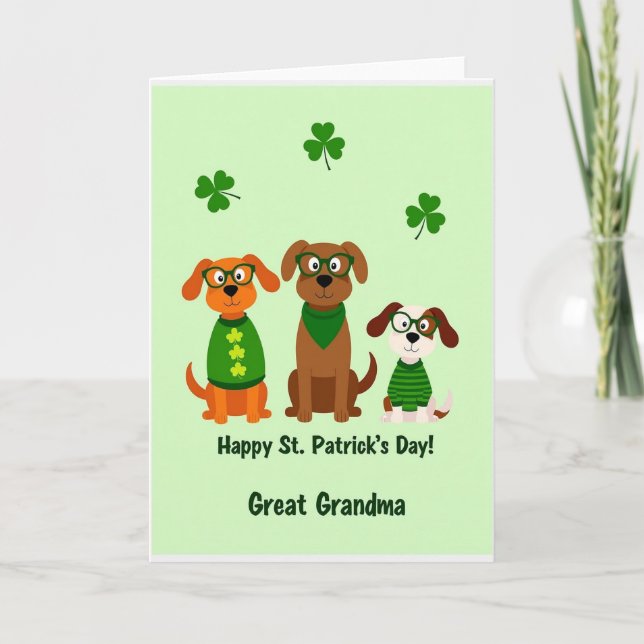 Mormor Glad St Patricks Day-kort Kort (Framsida)