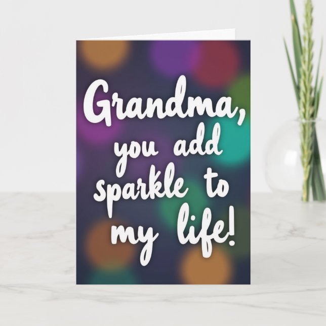 Mormor Gnistrar Ljus Kort (Framsida)