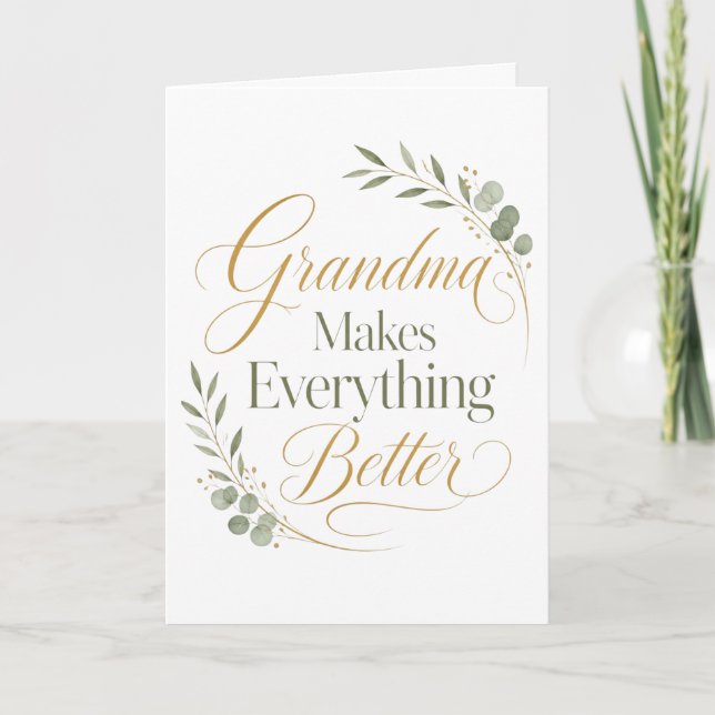 Mormor gör allt bättre kort (Framsida)