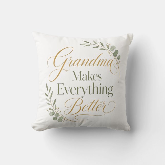 Mormor gör allt bättre kudde (Framsida)