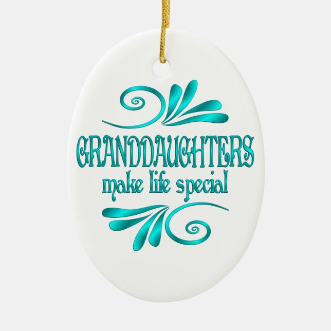 Mormor gör livet Speciellt Julgransprydnad Keramik (Framsidan)