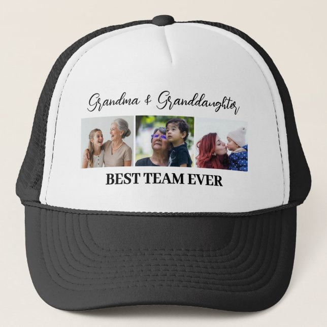 Mormor Granddotter Best Team Anpassningsbar Foton Keps (Framsida)