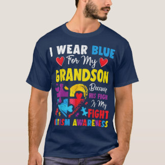 Mormor Grandpa I Bära Blue för Min morson Autism T Shirt
