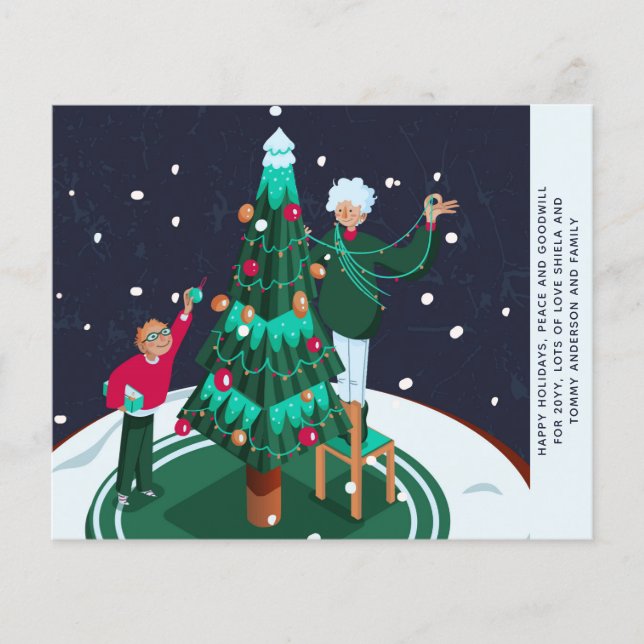 Mormor Grandsom Dekorera Julgran Anpassad (Framsida)