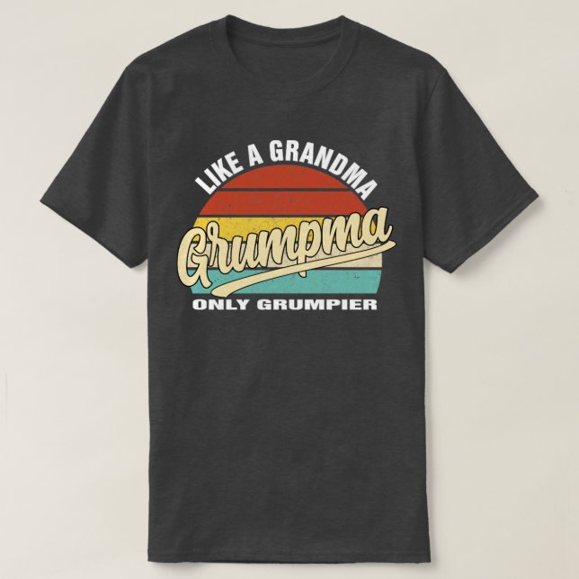Mormor Grumpma Lustig T Shirt (Design framsida)